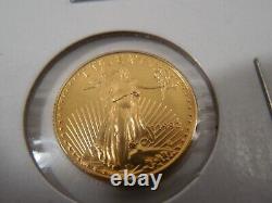 1992 $5 Gold American Eagle Coin 1/10 oz Fine Gold Mintage 209,300