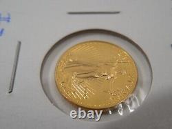 1992 $5 Gold American Eagle Coin 1/10 oz Fine Gold Mintage 209,300