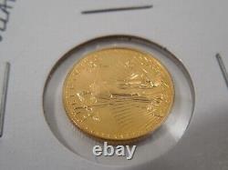 1992 $5 Gold American Eagle Coin 1/10 oz Fine Gold Mintage 209,300