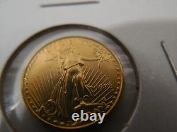 1992 $5 Gold American Eagle Coin 1/10 oz Fine Gold Mintage 209,300