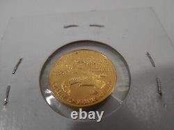 1992 $5 Gold American Eagle Coin 1/10 oz Fine Gold Mintage 209,300