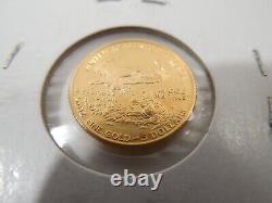 1992 $5 Gold American Eagle Coin 1/10 oz Fine Gold Mintage 209,300