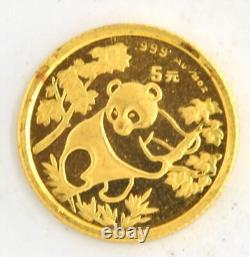 1992 5 Yuan Chinese Mint Panda 1/20th Ounce. 999 Fine Pure Gold Coin MS