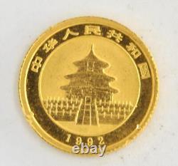 1992 5 Yuan Chinese Mint Panda 1/20th Ounce. 999 Fine Pure Gold Coin MS
