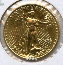 1992 American Gold Eagle 1/4 Oz Fine Gold $10 Dollars Coin JN950