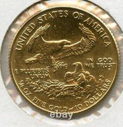 1992 American Gold Eagle 1/4 Oz Fine Gold $10 Dollars Coin JN950