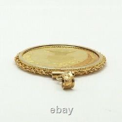 1992 Bahamas Flamingo 25 Twenty Five Dollars 14k Gold Coin Charm Pendant