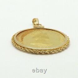 1992 Bahamas Flamingo 25 Twenty Five Dollars 14k Gold Coin Charm Pendant