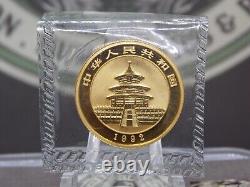 1992 China 1/4oz Panda 25 Yuan Bullion Coin. 999 Fine GOLD Sealed ECC&C, Inc
