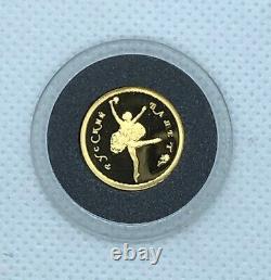 1993 $25 Russia 1/10 Oz. 999 Fine Gold Ballet Proof Coin Russian Fed Ballerina