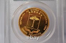 1993 30k Francs Elephant Equatorial Guinea Pcgs M67.9167 Fine Gold Coin Rare