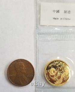 1994 1/10oz panda gold coin. 999 Fine solid gold