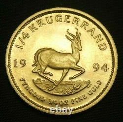 1994 South Africa Krugerrand t 1/4 Oz Fine Gold Coin BU Brilliant Uncirculated