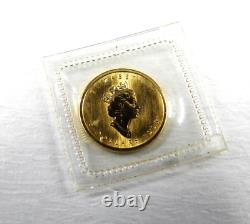 1995 1/10 oz $5 Gold Maple Leaf Coin 9999 Fine Au RCM Canada Mylar Pouch