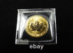 1995 1/10 oz $5 Gold Maple Leaf Coin 9999 Fine Au RCM Canada Mylar Pouch