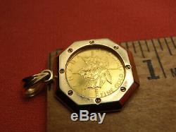 1995 $1 Dollar Canada Canadian Maple Leaf Fine Gold Coin 1/20 oz Pendant 18K