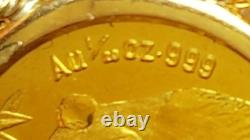 1995 China Yuan. 999 Fine Gold Panda Coin Pendant 24K Panda Rope & Bezel 18K&14K 1995 China Yuan. 999 Fine Gold Panda Coin Pendant 24K Panda Rope & Bezel 18K&14K