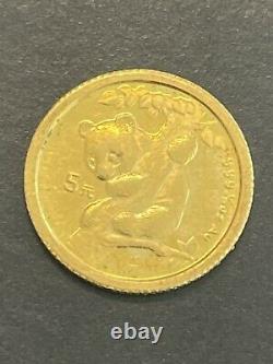 1996 1/20 oz. 9999 Fine Gold 5 Yuan Panda Gold Coin