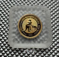 1996 Australian 1/10 Gold Kangaroo $15 Coin. 9999 Fine BU Coin