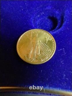 1996 Gold Eagle $5 Tenth-Ounce 1/10 oz Fine Gold in box