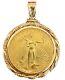 1997 $10 Dollar 1/4 Ounce Fine Gold American Eagle Coin In 14kt Pendant