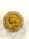 1997- 5 Yuan. 999 Fine Gold Coin In 14k Yellow Gold Ring Size 7.5