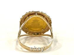 1997- 5 Yuan. 999 Fine Gold Coin in 14k Yellow Gold Ring Size 7.5 1997- 5 Yuan. 999 Fine Gold Coin in 14k Yellow Gold Ring Size 7.5