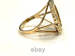 1997- 5 Yuan. 999 Fine Gold Coin in 14k Yellow Gold Ring Size 7.5 1997- 5 Yuan. 999 Fine Gold Coin in 14k Yellow Gold Ring Size 7.5