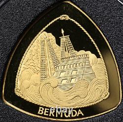 1997 Bermuda Gold Proof Triangular $60 Coin 1.0oz. 999 Fine OGP COA