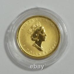 1997 Canada $5 Gold Maple Leaf Family Privy Mark 1/10oz 9999 Fine Gold
