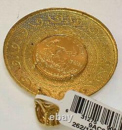 1998 1/10 Ozt Fine Gold Pendant Enhancer New With Tags