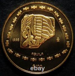 1998 Aguila (Eagle) Pre Columbian 100 Pesos 1oz BU. 999 Fine MEXICO GOLD