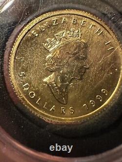 1999 1/10oz Fine Gold $5 American Eagle/ $5 Dollar 1999 Elizabeth II 9999 FineAU