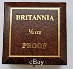 1999 Britannia ¼ Oz. Fine Gold Proof £25, From Elizabeth Ii, Coin Cased With Coa