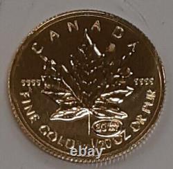 1999 Canada $1 1/20 Troy Ounce. 9999 Fine Gold Coin UNC Sealed In Plastic