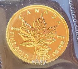 1999 Canada Gold Maple Leaf 1/10 oz $5 BU. 9999 Fine