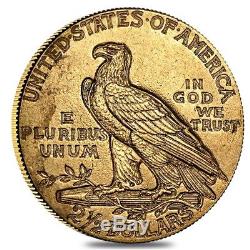 $2.5 Gold Quarter Eagle Indian Head Extra Fine XF (Random Year)