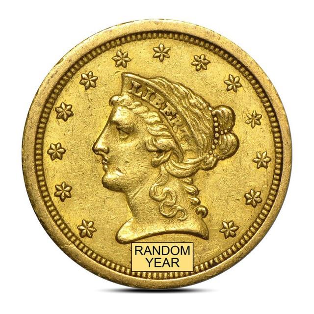 $2.50 Liberty Quarter Eagle Gold Coin (xf, Random)