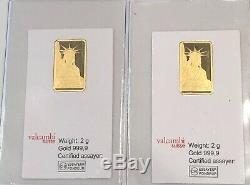 2- Gram- Valcambi Suisse Bar 999.9 Fine Gold Bar- See Other Gold Listings