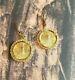 2 Standing Lady Liberty 5 Dollar 1/10 Oz. 999 Fine Gold Coin Earrings