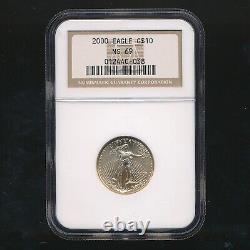 2000 American Eagle 1/4oz Fine Gold $10 Coin Ngc Ms69 Ships Free