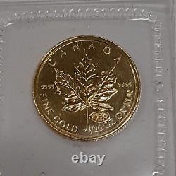 2000 Canada $1 1/20 Troy Ounce. 9999 Fine Gold Coin UNC Sealed In Plastic