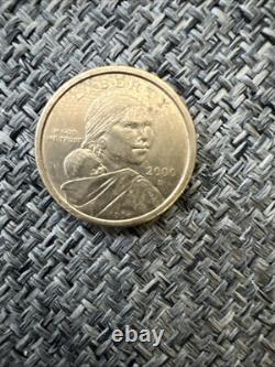 2000 D Sacagawea One Dollar Coin Us Liberty Gold Color Circulated