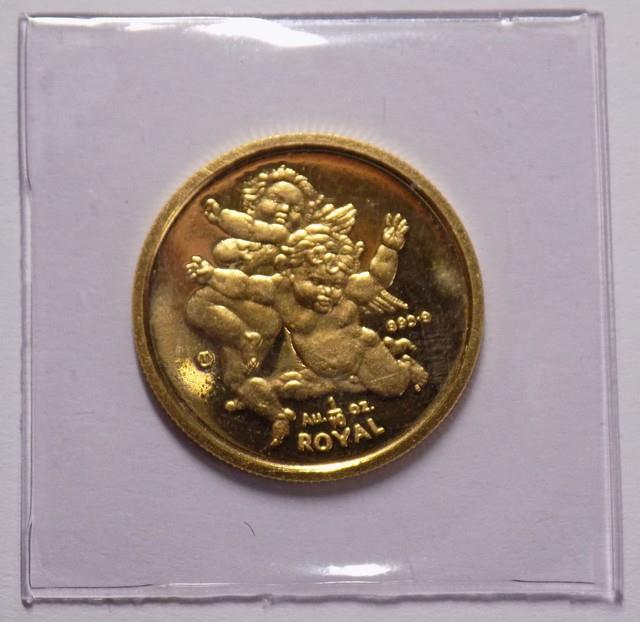 2000 Gibraltar Cherubs Angels 1/10 Oz. 9999 Fine Gold Coin Nice