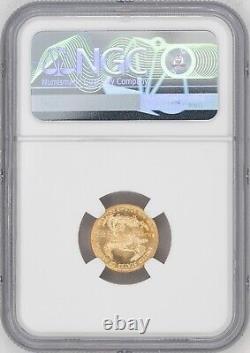 2000 Gold American Eagle $5 Ngc Ms 70 Fine Gold 1/10 Oz. 5 Dollars Perfect