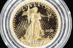 2000 Gold Eagle $5 US Mint Coin Uncirculated BU 1/10th Ounce. 999 Fine Bullion
