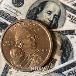 2000 P Sacagawea One Dollar Coin US Liberty Gold Philadelphia