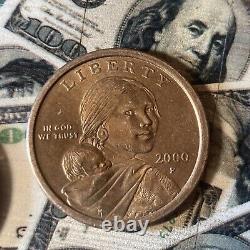 2000 P Sacagawea One Dollar Coin US Liberty Gold Philadelphia