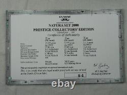 2000 South Africa Natura Gold Set. 9999 Fine 3 Coins & Silver Horn Prestige Ed