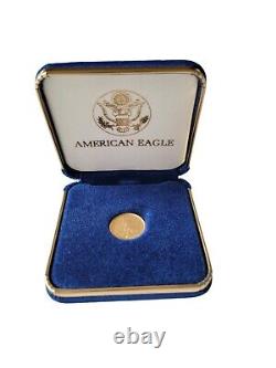 2001 American Eagle Fine Gold $5 Coin with Velvet Case
